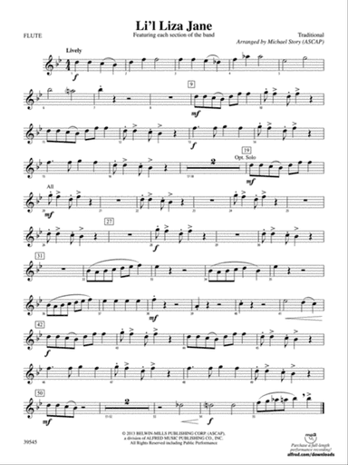 Li'l Liza Jane: Flute