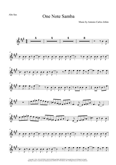 One Note Samba (samba De Uma Nota So)