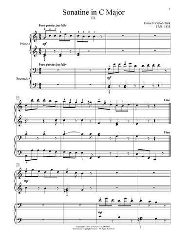 Sonatine In C Major