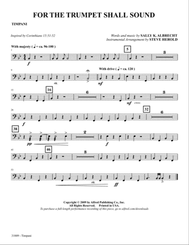 For the Trumpet Shall Sound: Timpani