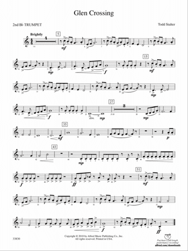 Glen Crossing: 2nd B-flat Trumpet