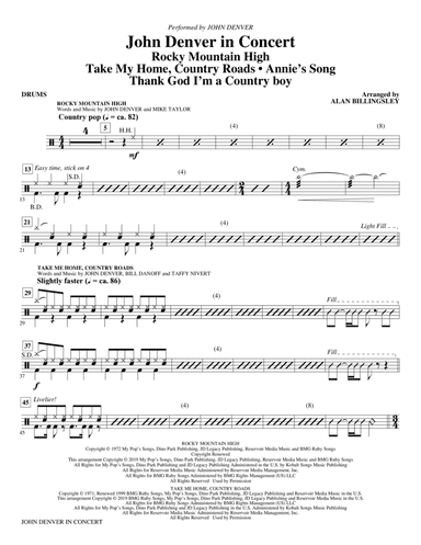 John Denver in Concert (arr. Alan Billingsley) - Drums