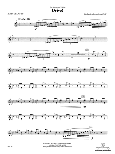 Drive!: 2nd B-flat Clarinet