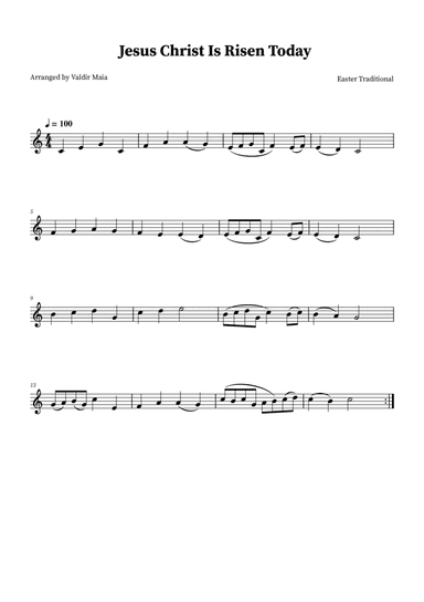 Jesus Christ Is Risen Today - Clarinet