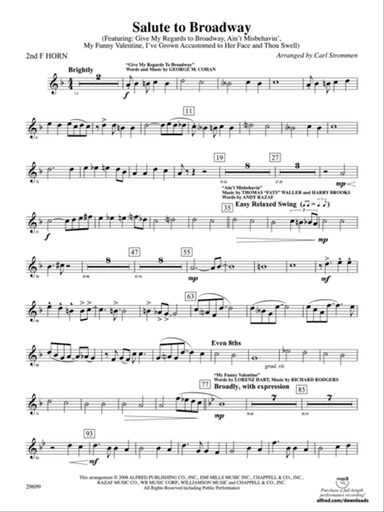 Salute to Broadway: 2nd F Horn