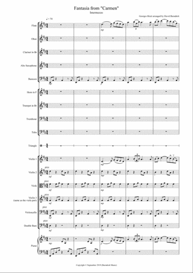 Intermezzo (Fantasia from Carmen) for School Orchestra
