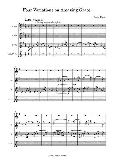 Four Variations on Amazing Grace