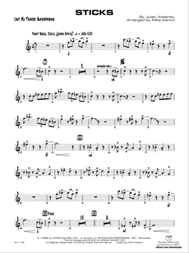 Sticks: B-flat Tenor Saxophone