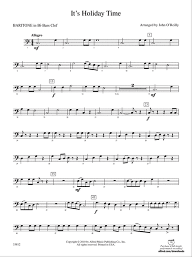 It's Holiday Time: (wp) B-flat Baritone B.C.