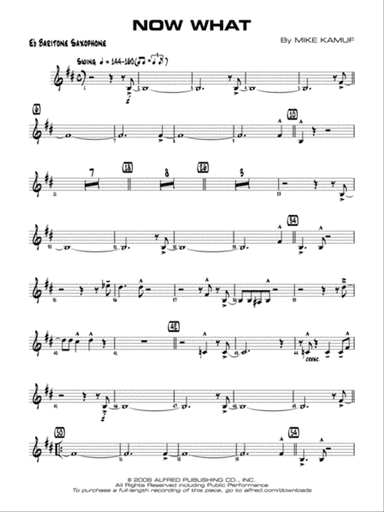 Now What: E-flat Baritone Saxophone