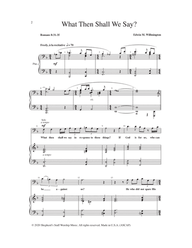 What Then Shall We Say?