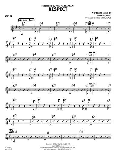 Respect (arr. Roger Holmes) - Guitar