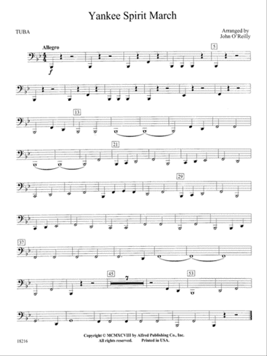 Yankee Spirit March: Tuba