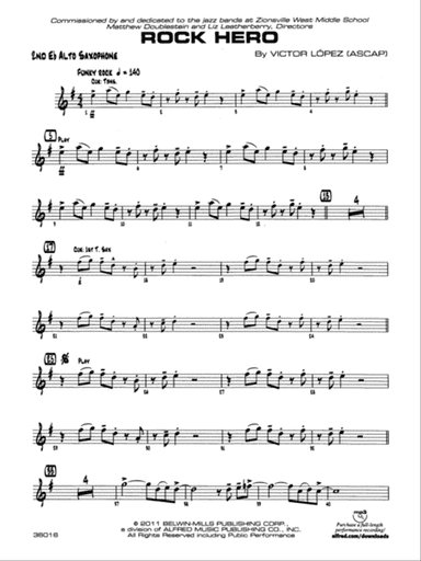 Rock Hero: 2nd E-flat Alto Saxophone