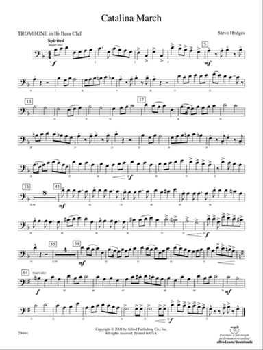 Catalina March: (wp) 1st B-flat Trombone B.C.