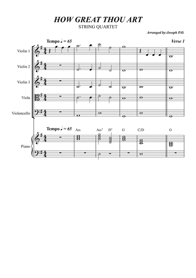 How Great Thou Art String Quartet