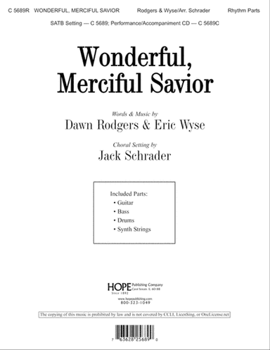 Wonderful, Merciful Savior