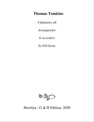 4 fantasies a6 (arrangements for 6 recorders)