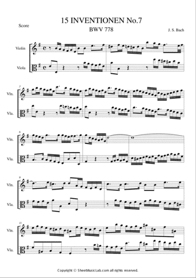 Invention No.7 BWV 778
