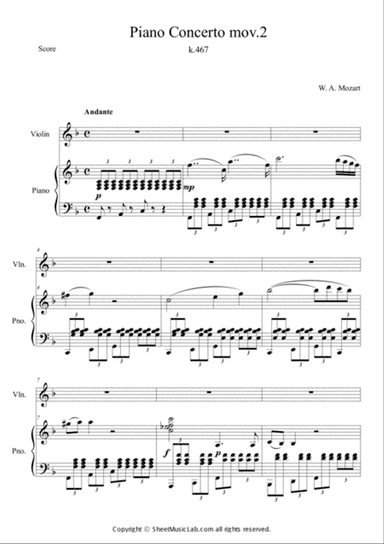 Piano Concerto No.21 K.467 Mov.2