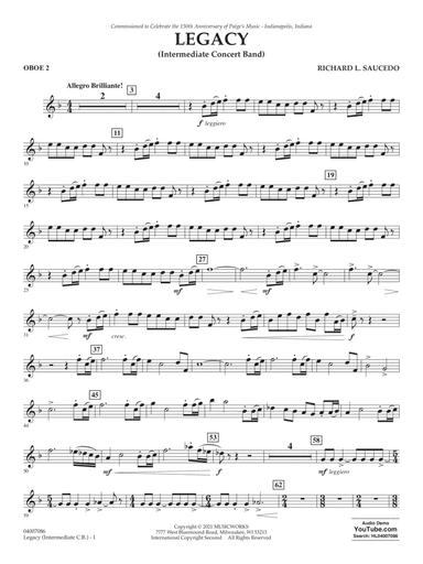 Legacy (Intermediate Version) - Oboe 2