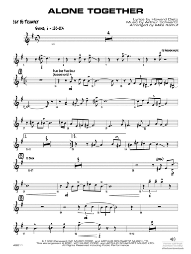 Alone Together: 1st B-flat Trumpet