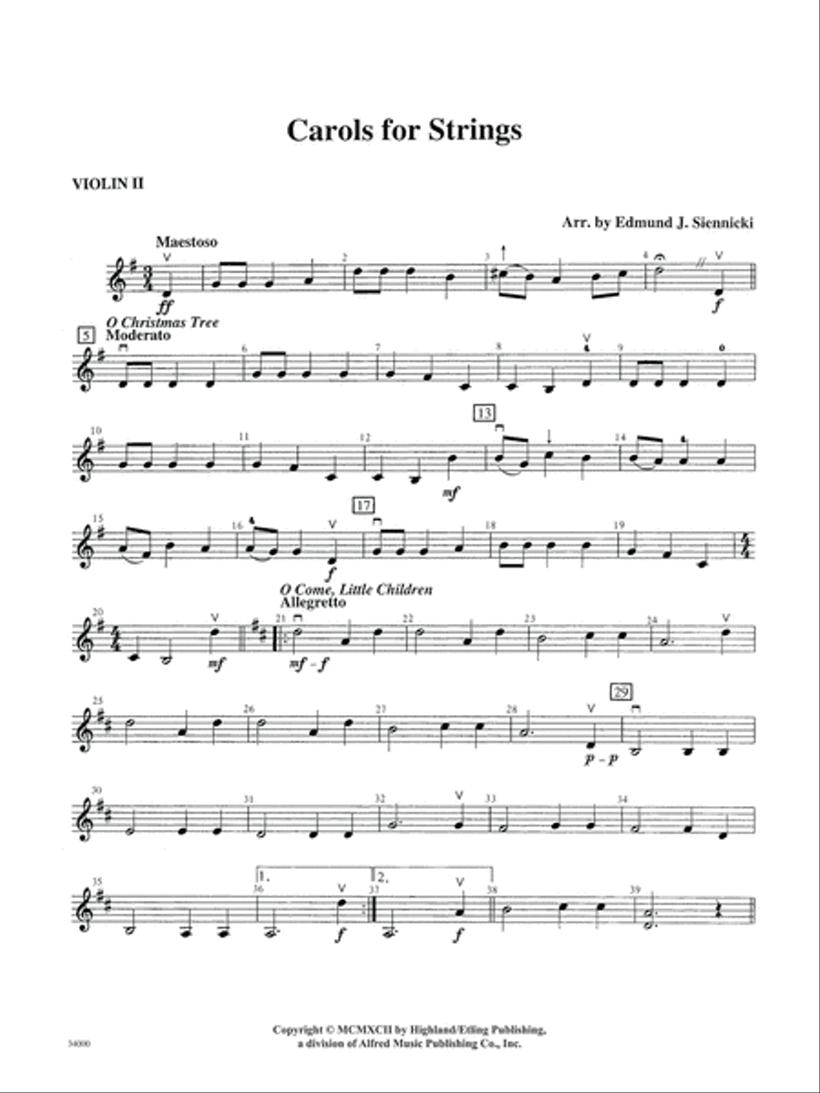 Classics for a Traditional Christmas, Level 2: 2nd Violin