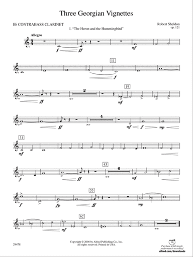Three Georgian Vignettes: (wp) B-flat Contrabass Clarinet
