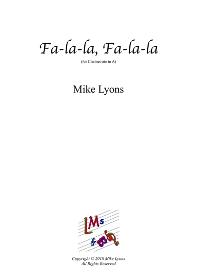 Clarinet Trio - Fa-la-la, Fa-la-la (A clarinets)