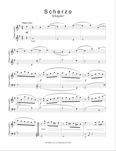 Scherzo (Il Singulto -The Hiccough) from Sonatinas and Other Pieces from the Viennese Sketchbook for