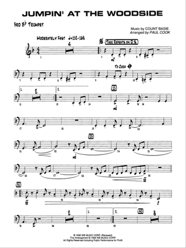 Jumpin' at the Woodside: 3rd B-flat Trumpet