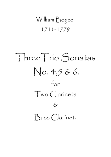 Three Trio Sonatas No.4,5 &6