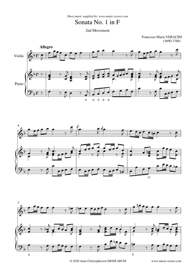 Veracini Allegro - Violin and Piano