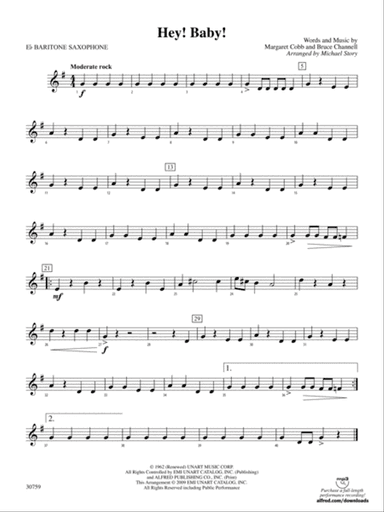 Hey! Baby!: E-flat Baritone Saxophone