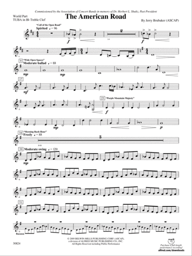 The American Road: (wp) B-flat Tuba T.C.