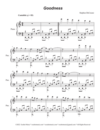 Goodness (Piano solo)