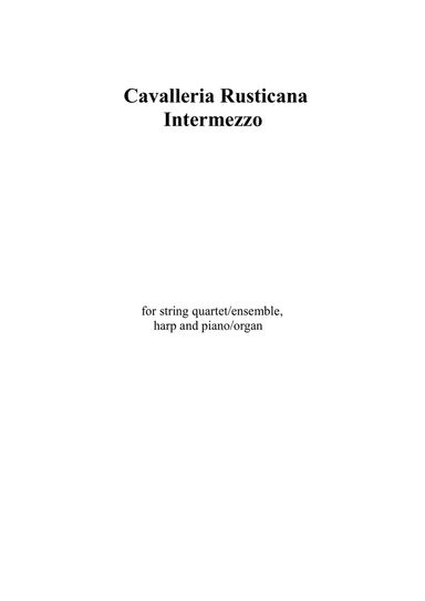 P.Mascagni, Cavalleria Rusticana Intermezzo