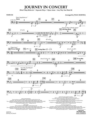Journey in Concert (arr. Paul Murtha) - Timpani