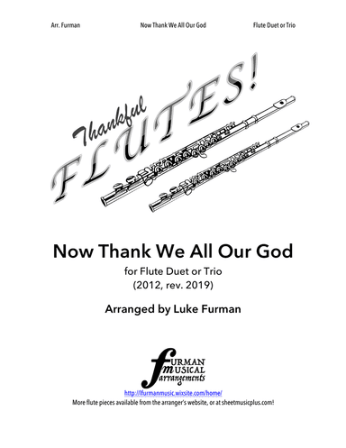 Now Thank We All Our God / Nun Danket Alle Gott (Flute Duet/Trio)
