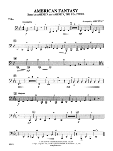 American Fantasy (based on "America" and "America, the Beautiful"): Tuba
