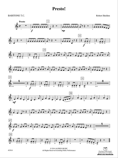 Presto!: Baritone T.C.
