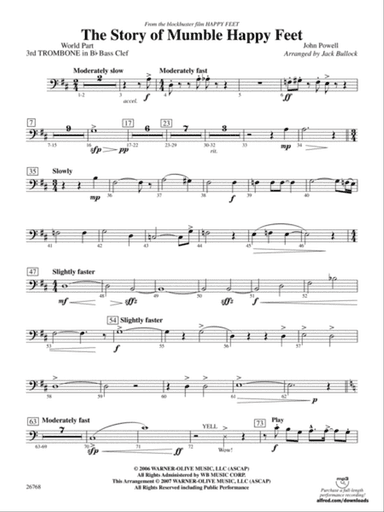 The Story of Mumble Happy Feet: (wp) 3rd B-flat Trombone B.C.