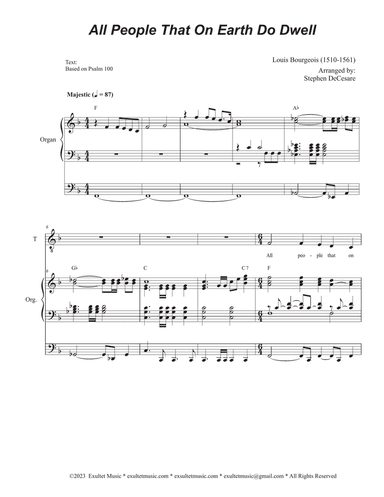 All People That On Earth Do Dwell (Duet for Soprano and Tenor solo)