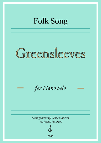 Greensleeves - Piano Solo (Full Score)