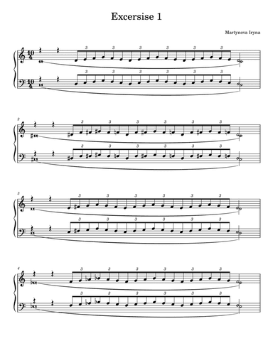 Piano exercices
