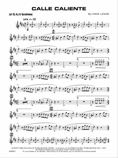 Calle Caliente: E-flat Alto Saxophone