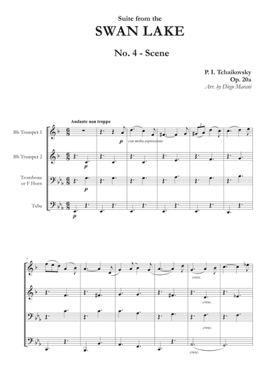 "Scene No. 2" from Swan Lake Suite for Brass Quartet
