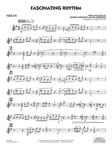 Fascinating Rhythm (arr. Mark Taylor) - Tenor Sax
