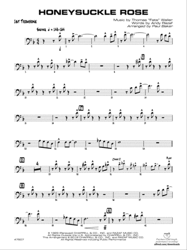 Honeysuckle Rose: 1st Trombone