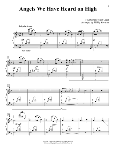 Angels We Have Heard On High (arr. Phillip Keveren)